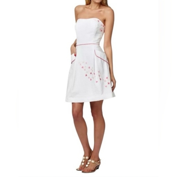 Lilly Pulitzer Blosson Spring Fling Embroidered Seersucker Dress Size 6. - Picture 1 of 11